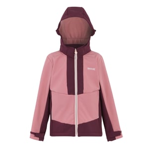 Regatta Kinder/Kids Haydenbury Waterdichte Soft Shell Jas (Stoffige Roos/Fig)