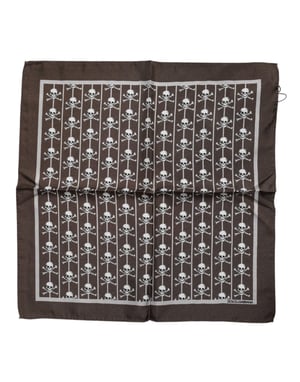 Sjaal van Zijden Zakdoek met Skullpatroon