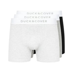 Duck and Cover Mens Sagnet Boxer Shorts (Pack of 3) (Grey/White/Black)