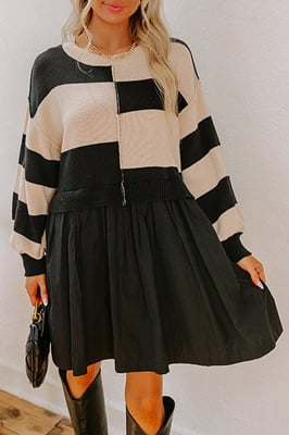 Color Block Sweater Dress