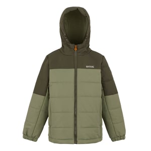 Regatta Lofthouse isolerad jacka för barn/ungdomar (Olive Night/Oil Green/Pumpkin Spice)