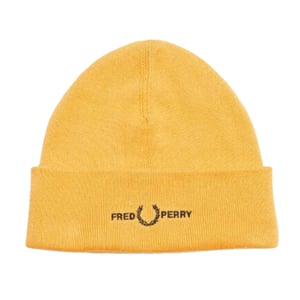Fred Perry Beanie met grafisch logo voor volwassenen (Gouden)
