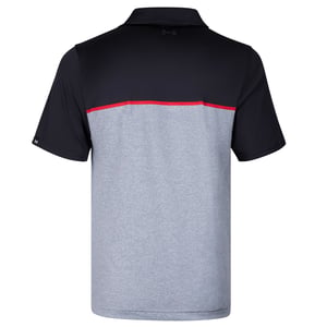 Under Armour Heren Playoff 3.0 gestreept poloshirt (Zwart/Rood/Zwart)