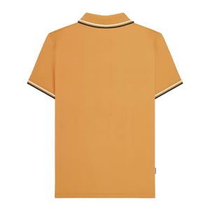 Lambretta Heren SS24 Houndstooth Poloshirt (Mosterd)