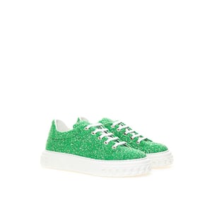 Casadei Kick Sneaker Grön Glitter