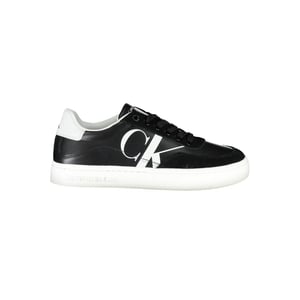 Heren Ck Logo Leren Lage Sneakers