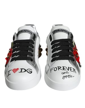 Bloemig Versierde Sneakers La11664 Model