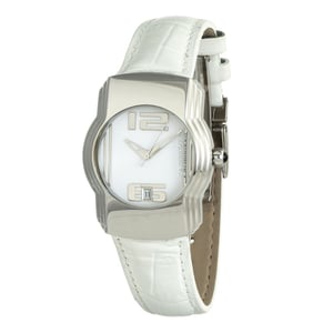 Chronotech Ct7279m06ac Vit Läder Klocka