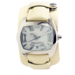 Chronotech Horloge Crème Leren Band