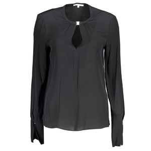 Blouse Met Sleutelgat Lange Mouwen Top