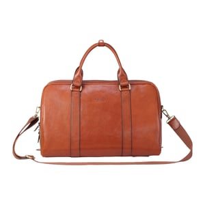 Vintage Äkta Läder Brunt Duffel Gym Resväska - Atlas