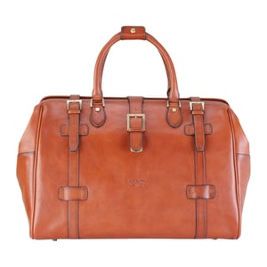 Genuine Leather Tan Duffle Holdall Vintage Travel Gym Bag - Windsor
