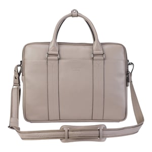 Genuine Leather Grey Laptop Business Briefcase Office Work Travel Bag - Sutton