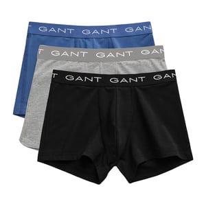 Gant Mens Trunks 3 Pack Mixed Gant Repeat Logo Stretch Underwear Cotton Trunks