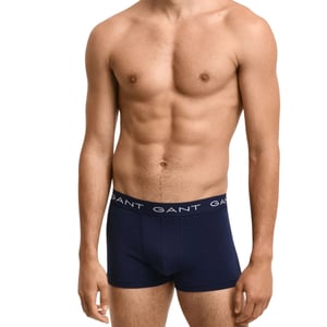 Gant Mens Trunks 3 Pack Mixed Gant Repeat Logo Stretch Underwear Cotton Trunks