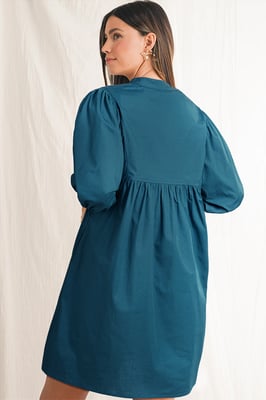 Mini Dress Vneck 34 Sleeves