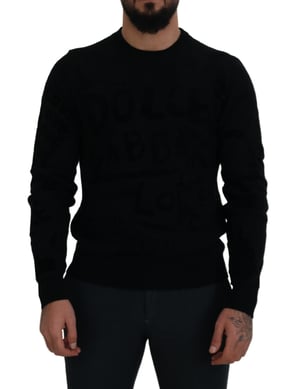 Zwarte Graffitiprint Sweater Tsh83110