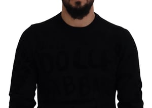 Zwarte Graffitiprint Sweater Tsh83110