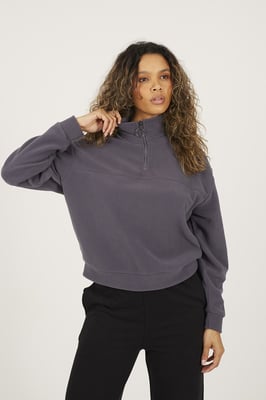 Charcoal Half Zip Polar Fleece Sweatshirt