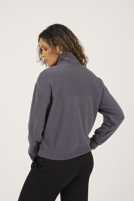 Charcoal Half Zip Polar Fleece Sweatshirt
