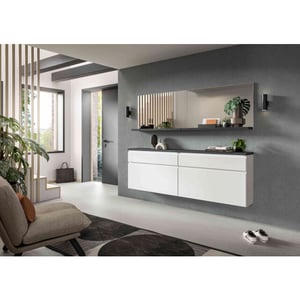 Furnilux Schoenenkast set shoelove wit imitatie