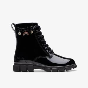 Evyn Charm Kid Black Patent Boots