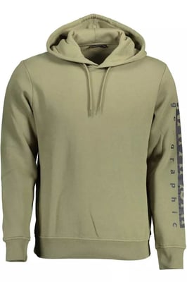 Grafisk Hoodie Pullover Långärmad