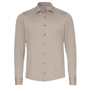 Pure 4030-21750 210 effen beige heren overhemd lange mouw