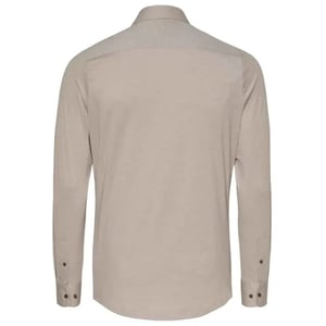 Pure 4030-21750 210 effen beige heren overhemd lange mouw