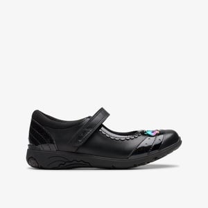 Relda Spark Kid Black Leather Shoes