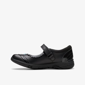 Relda Spark Kid Black Leather Shoes