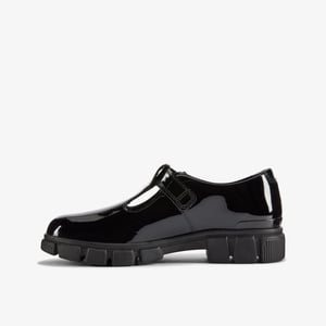 Evyn Bar Kid Black Patent Shoes