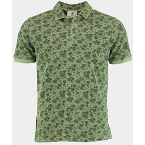 Bos Bright Blue Polo korte mouw polo print 2823425/374 cactus