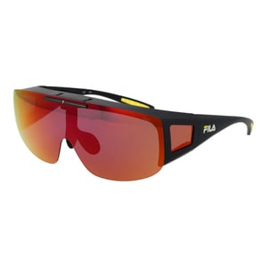 Sport Wrap Zonnebril Rood Spiegelende Lenzen