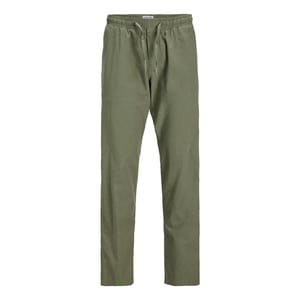 Jack And Jones Heren Linnen Blend Relaxed Fit Broek (Olijfgroen)