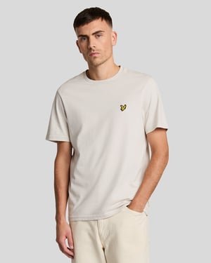 Lyle & Scott katoenen T-shirt met ronde hals - zand