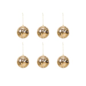 House Vitamin Christmas decoration christmas hanger discoball foam set of 6 gold -