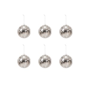 House Vitamin Christmas decoration christmas hanger discoball foam set of 6 silver