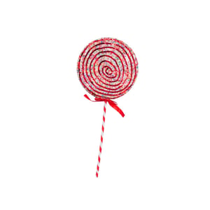 House Vitamin Decoration lolly pop foam red/white 15x35cm