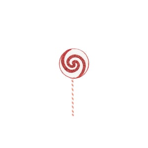 House Vitamin Christmas decoration lolly pop foam white/red 15x35cm
