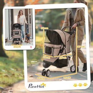 4goodz Luxe hondenkar hondenbuggy met verstelbare stuurhoogte -