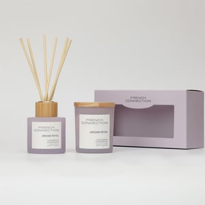 French Connection Pastel Collection Orchid Petal Diffuser 100ml + Candle 130g