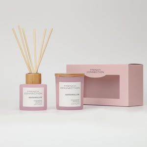 French Connection Pastel Collection Marshmallow Diffuser 100ml + Candle 130g
