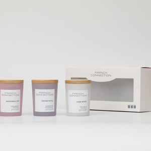 French Connection Pastel Collection Trio of Candles Gift Set 3 X 50g