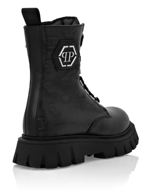Nappa Leather Mid Boots Hexagon Monogram
