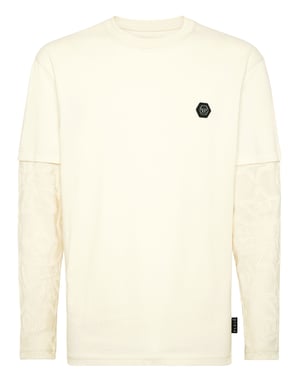 Double-Sleeved Longsleeve T-Shirt Jacquard Crest