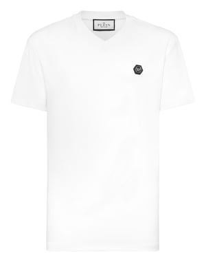 Enkel V-ringad T-shirt Hexagon