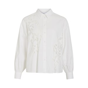 Vila Vikimia ls lace shirt off-white