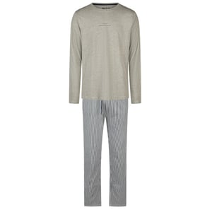Phil & Co Heren pyjama set lang grijs gestreept