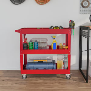 4goodz Gereedschapswagen met 3 etages, lege werkplaatswagen -
